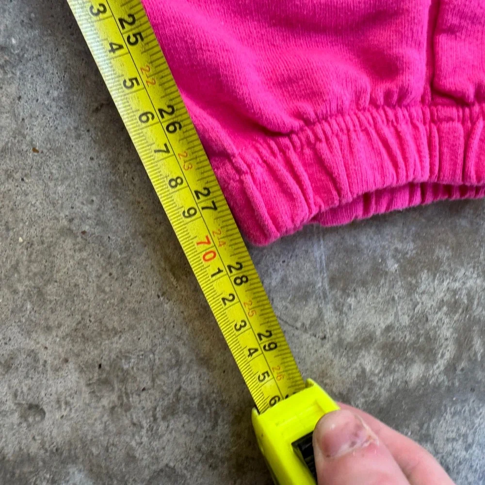 Vintage Y2K Bebe Baggy Sweatpants Baddie Core Hot Pink Medium